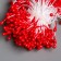 Stamens for flowers "droplets glossy raspberry" set 300 pcs length 6 cm