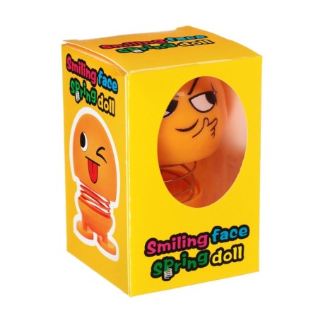 Smile on the spring, on the panel in the car, cunning, yellow-3