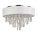 Ceiling lamp G9, 6x5W, 33x45 cm, chrome color, white, transparent
