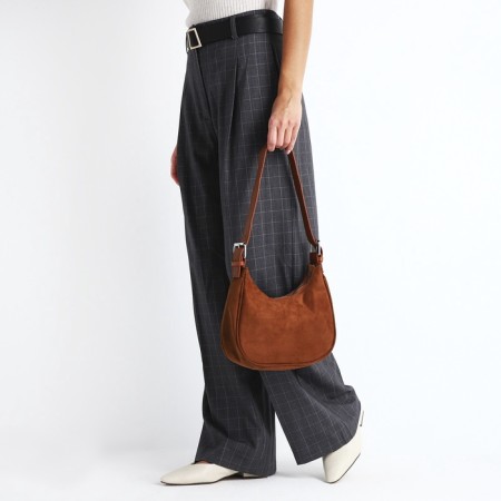 Women's bag with lightning, brown color-9