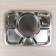 Stainless steel tray, 6 sections, 39.5 × 29 × 1.5 cm, silver color
