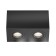 Technical C017CL-02B, 2XGU10, 50W, 20x10x1.5 cm lamp, black color, black color