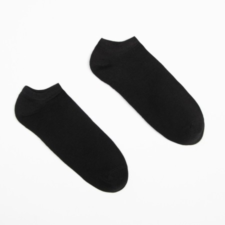 Men's socks shortened minku: Premium color black, size 42-43 (29 cm)