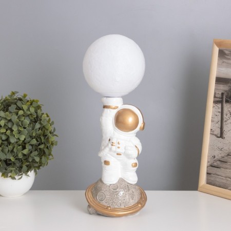 Table lamp "Cosmonaut with moon" 1x40W E14 white/gold 12.5x12.5x33cm