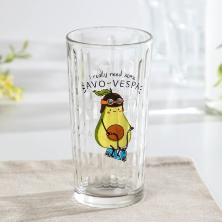 A set of glasses "Avocado", 230 ml, 3 pcs, Mix drawing-10
