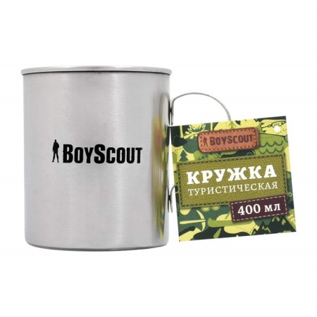 Tourist mug Boyscout, stainless steel, 400 ml-1