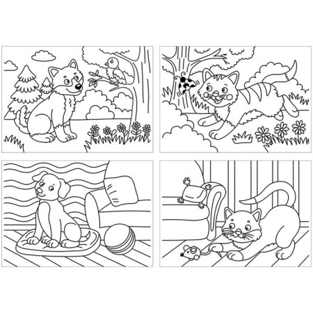Coloring, A4 "Cat and dog", 48 liters-3