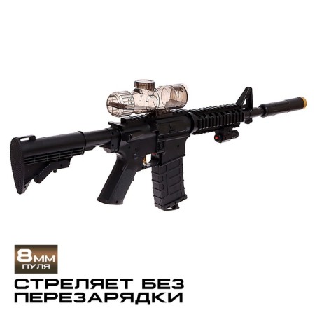 M4 assault rifle shoots gel bullets, works from the battery-6