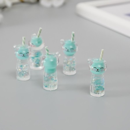 Acrylic Suspension "Cocktail. Mint-cat" shines in the dark 3.4x1.8x1.8 cm-2