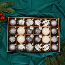 Set of balls plastic D-6 cm, 24 pcs 