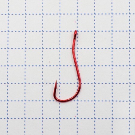 KOI hook "Ryusen-Ring-2BH", size 8 int, color Red 10 pcs.