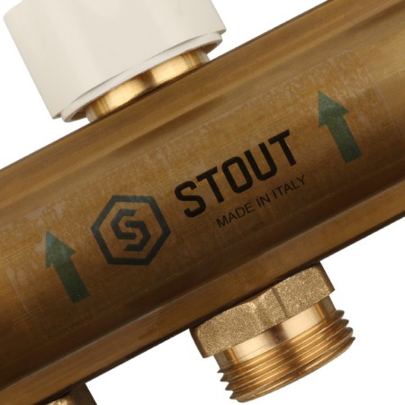 Distributive collector Stout SMB 0473 000003, 3 exits, with consumables, brass-5