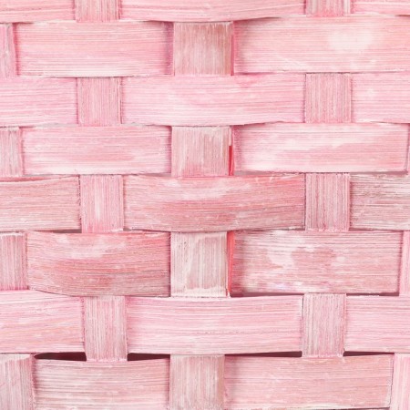 Wicker basket, 21.6 x 21.6 x 10/38 cm, pink, bamboo-4