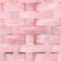 Wicker basket, 21.6 x 21.6 x 10/38 cm, pink, bamboo