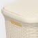 Babel basket with a lid, 60 l, 34 × 44 × 56 cm, ivory color