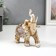 Souvenir Polystone "Elephant in Popon with sapphires" Mix under a tree 14x13x6 cm