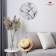 Wall clock, interior "white lotus", d-39 cm, silent