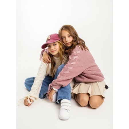 Свитер для девочки Amarobaby Knit Wear, рост 134 см, цвет пудровый-20