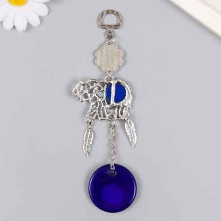 Suspension from the evil eye "Elephant with Flower" 16.5 cm-2