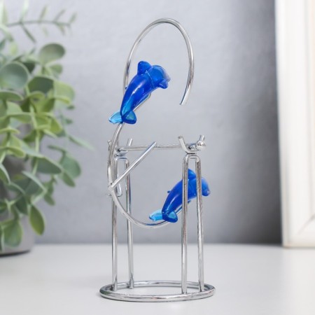 Dolphins pendulum one after another with a ring and a ball 13 x 7 x 5.5 cm-1