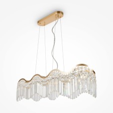 Suspension lamp Maytoni Dia201PL-06G1, 6HE14, 40W, 92.7x92.7x121.7 cm, Color gold