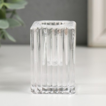 Glass of glass per 1 candle "column" d-2 cm transparent 2x2x6 cm-2