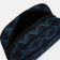 Cosmetic bag on a zipper, with a lining, external pocket, black/turquoise color