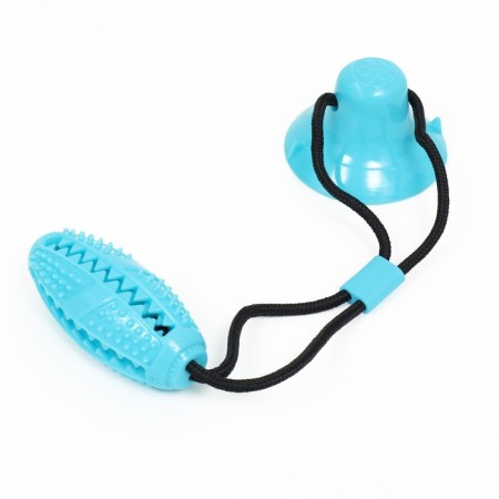 Dog toy "Ellipsoid for treats on the suction cup", 40 x 9 cm, blue-3