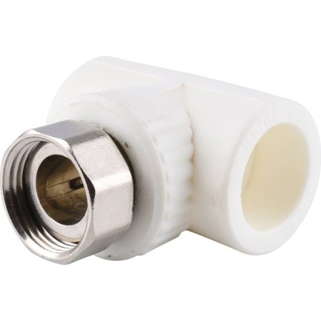 Combined Kalde, polypropylene tee, d = 32 mm x 1 ", with a rug nut