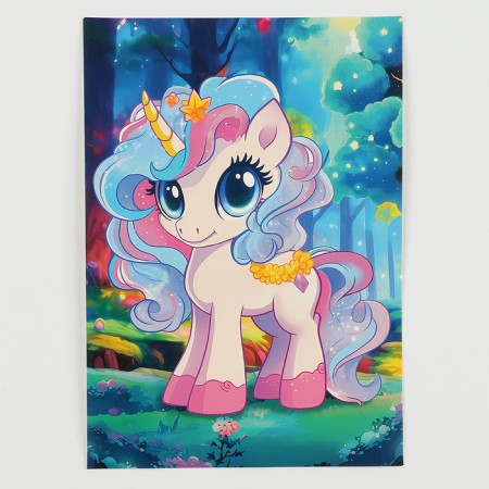 Application with rhinestones for children "Unicorn", a set for creativity, A5-2