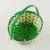 Wicker basket, 21 x 21 x 10/24 cm, bamboo, green