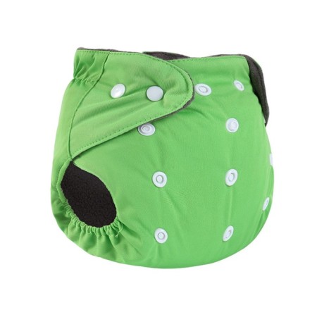 Panties-scammer, reusable, carbon-bamboo fabric, green color, from 0-36 months.