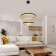 Smart suspended lamp Imperio, SMD, LED tape, 59x59 cm