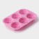 Baking uniform “Rose”, silicone, 25.5 × 17.5 cm, 6 cells, pink color