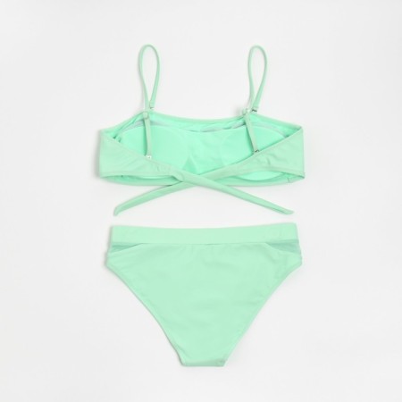 Female Separate swimsuit with the Bando Bando Lypho Color Green, size 48-6