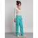 Warmed female trousers, size 44, green color