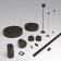 TR5512-BK False base with the possibility of feeding Belty Base D75MM H43MM IP20 Black Alumi