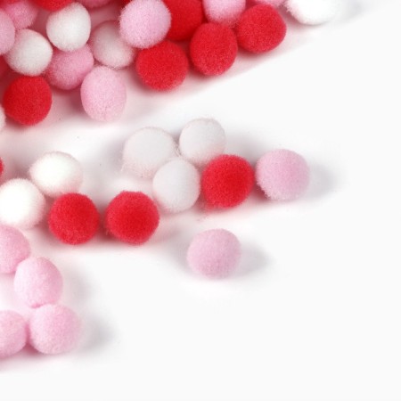 Pompons for creativity and decor "Pink Mix", 55 grams-4