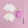 Road set, 4 objects, hat, brush, soap 18 (+/- 2) sheets, cotton pads 10 pieces