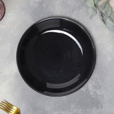 Deep porcelain plate Balance, 500 ml, d = 21 cm, black color