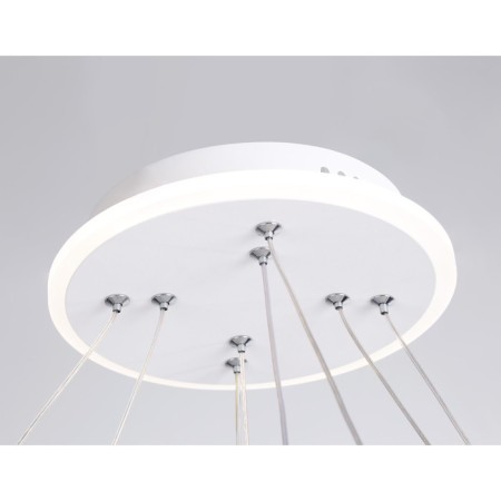 LED LED suspension with a change of lamp and with the control panel Ambrella Light, Linetech, FL66326, G9, 92 W, 6900LUM, 3000-6400K, white, white matte-6