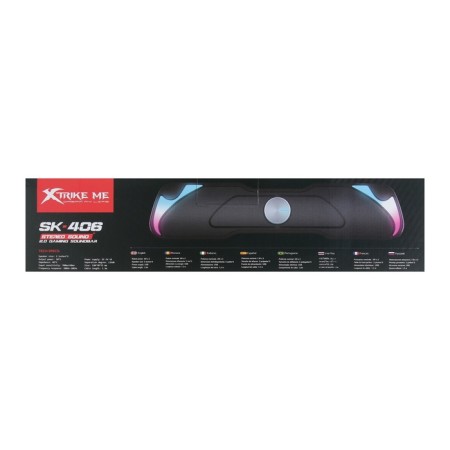 Soundbar Xtrike ME SK-406, 2x3 W, backlight, USB, black-8