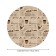 The tablecloth “Coffee newspaper”, round, oxford, elastic band, size 140x140 cm, diameter 105-120 cm
