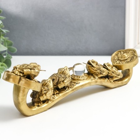 NECK Polystone for bronze "5 toads in the rod of Jui" 6.5x7.5x25 cm-3
