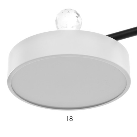 Люстра "Велтос" 6хLED 156Вт 3000-6000К черно-белый 83х83х21 см BayerLux-6