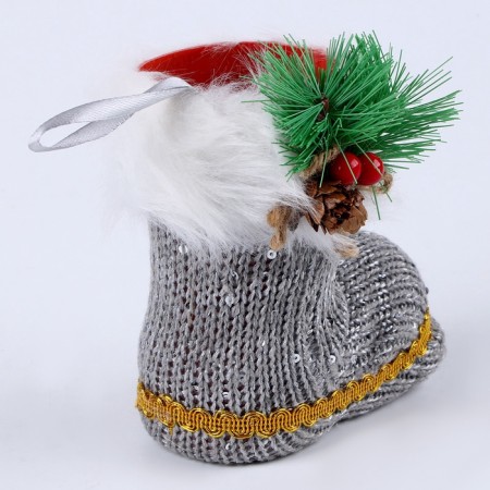 New Year! Candy "Boot", with a spruce branch, color mix-8