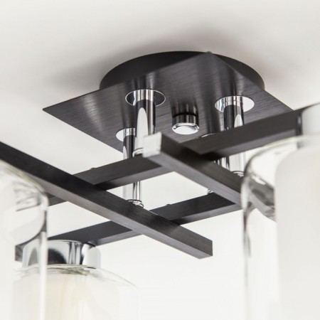 Ceiling Citilux Cutilux CL111141, 42.5x42.5x24.5 cm, 4x75W, E27, Black Color Black-7