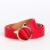 Building belt, width 2.5 cm, metal buckle, fuchsia color