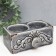 Ceramics candlestick for 2 candles "plant pattern" MIX 5x12x8 cm