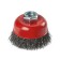 Cup brush KWB, D = 60 mm, wire d = 0.5, mount M14, HSS steel